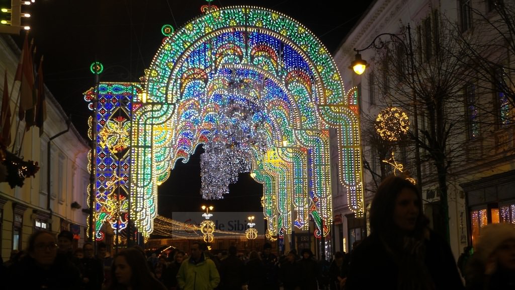 sibiu lights - tunelul de leduri de la sibiu (1)