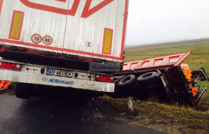 accident tir autostrada sibiu 4