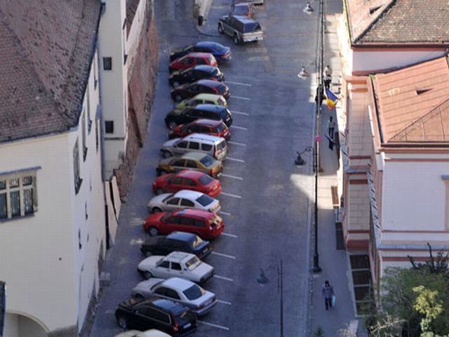 parcări cu plată pe mai multe străzi din zona centrală a sibiului