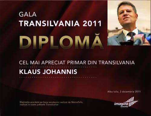 iohannis distins ca “cel mai apreciat primar din transilvania” într-o gală la alba iulia