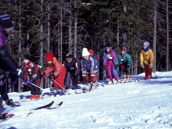 tabără de învaţare a schiului făcută de djst sibiu la păltiniş. costă 100 de euro