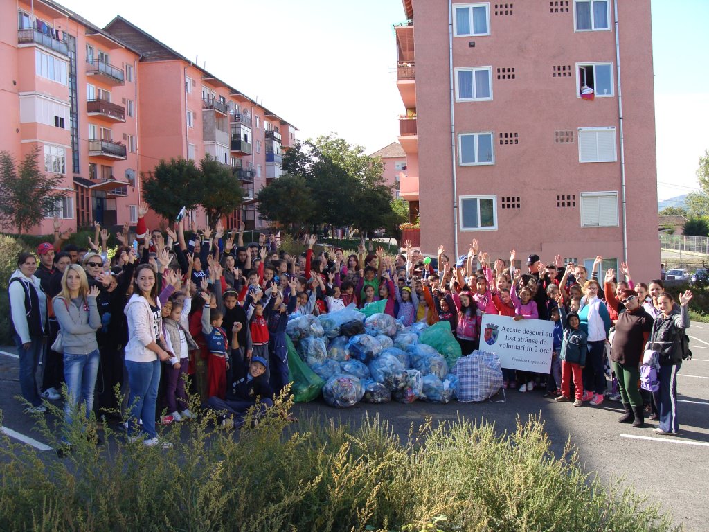 copșenii, prezenţi la „let’s do it, românia!”: aproximativ 400 de voluntari au umplut 200 de saci cu deşeuri