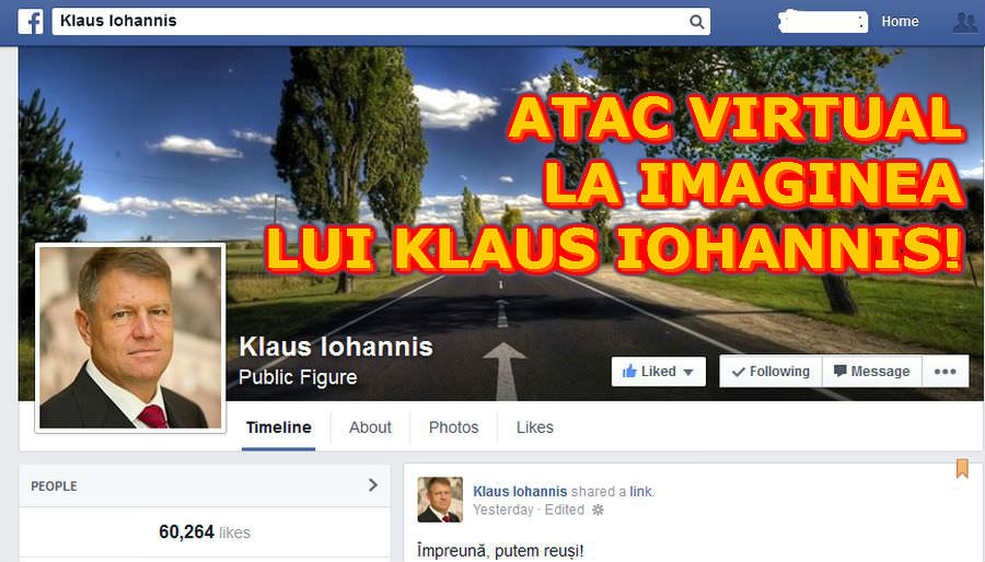 foto pagina de facebook a lui iohannis, ținta unui atac informatic. uite și reacția primarului!