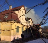 update video foto a luat foc o casă de locuit pe strada hochmeister în sibiu