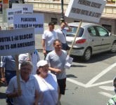 VIDEO FOTO Marș anti Ponta la Sibiu - A durat fix 15 minute și s-au strâns vreo 250 de oameni