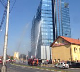 foto – incendiu la centrul de afaceri al lui carabulea. intervin pompierii! e doar un exercițiu!