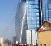 foto – incendiu la centrul de afaceri al lui carabulea. intervin pompierii! e doar un exercițiu!