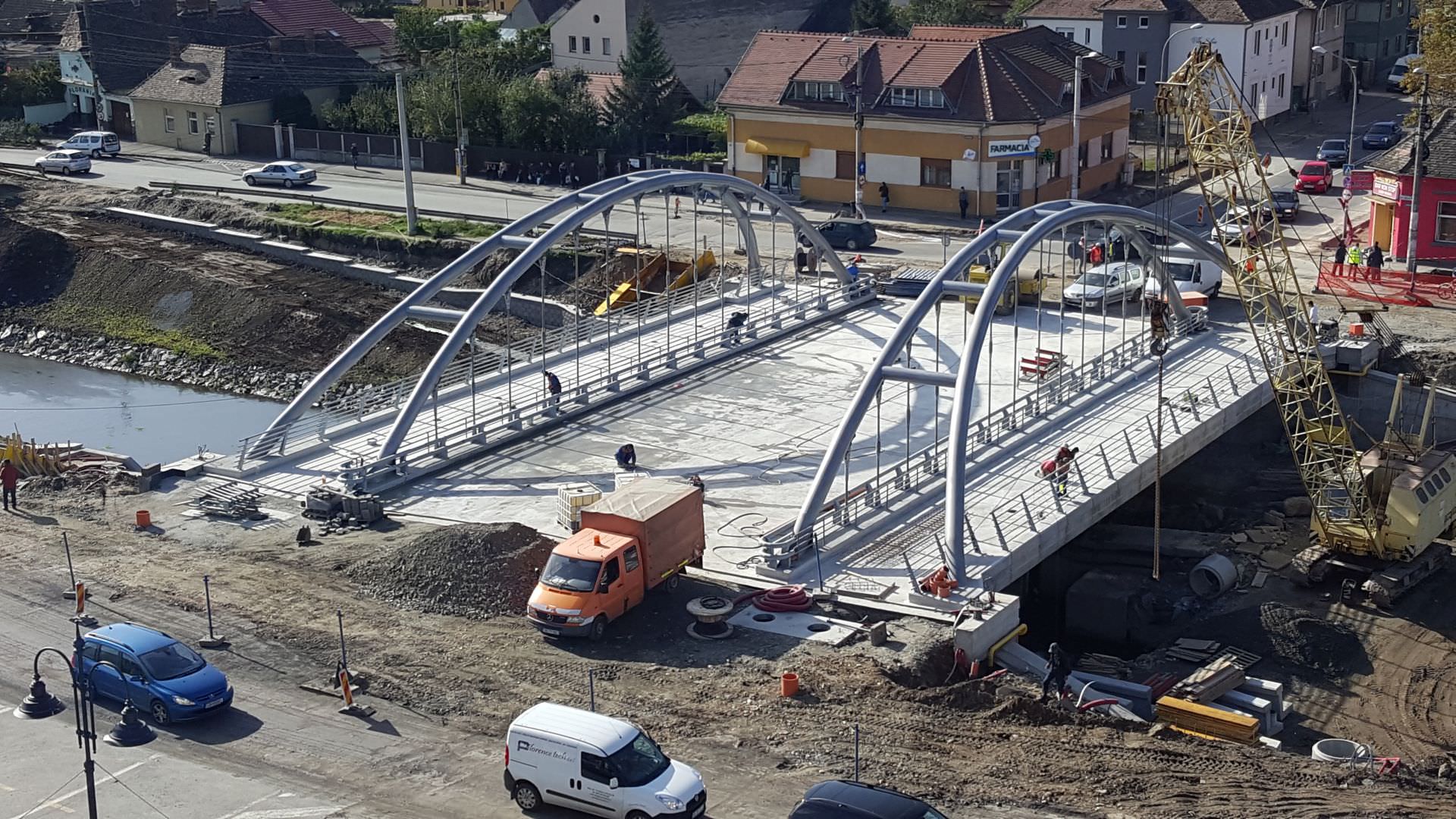 VIDEO – FOTO Inaugurările marilor proiecte. Se deschid mai rapid podul peste Cibin și viaductul de pe Kogălniceanu!