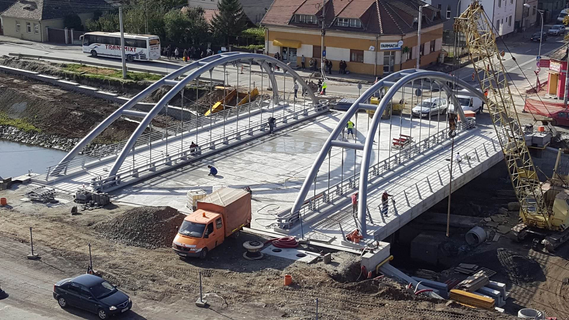 VIDEO – FOTO Inaugurările marilor proiecte. Se deschid mai rapid podul peste Cibin și viaductul de pe Kogălniceanu!