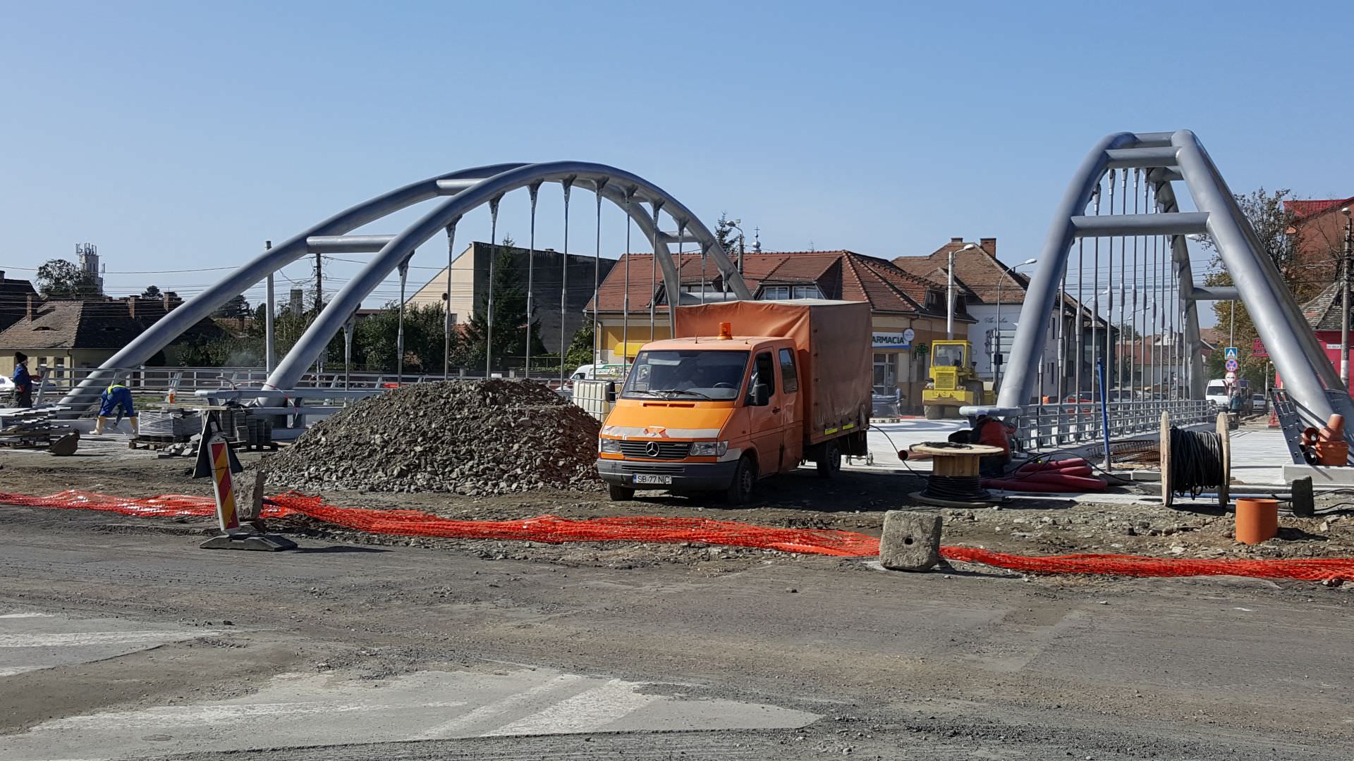 VIDEO – FOTO Inaugurările marilor proiecte. Se deschid mai rapid podul peste Cibin și viaductul de pe Kogălniceanu!