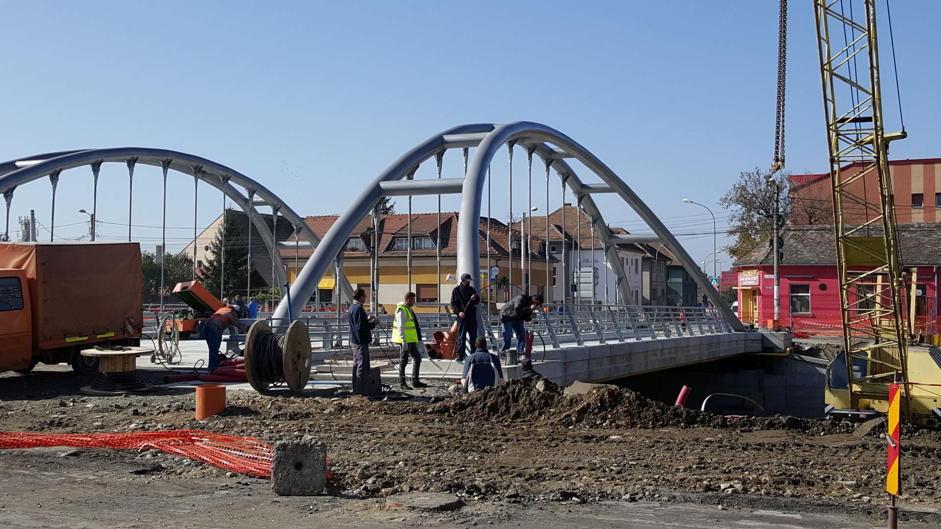 VIDEO – FOTO Inaugurările marilor proiecte. Se deschid mai rapid podul peste Cibin și viaductul de pe Kogălniceanu!