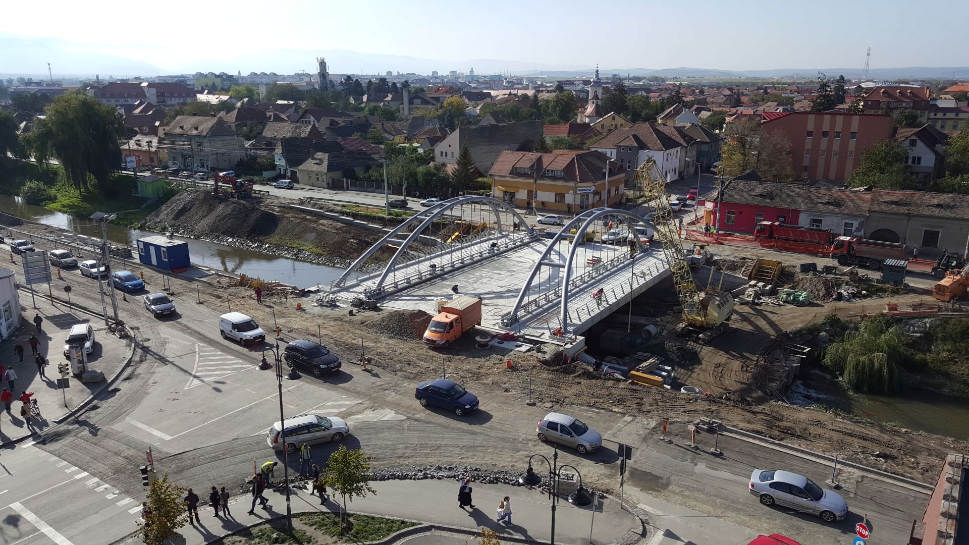 VIDEO – FOTO Inaugurările marilor proiecte. Se deschid mai rapid podul peste Cibin și viaductul de pe Kogălniceanu!