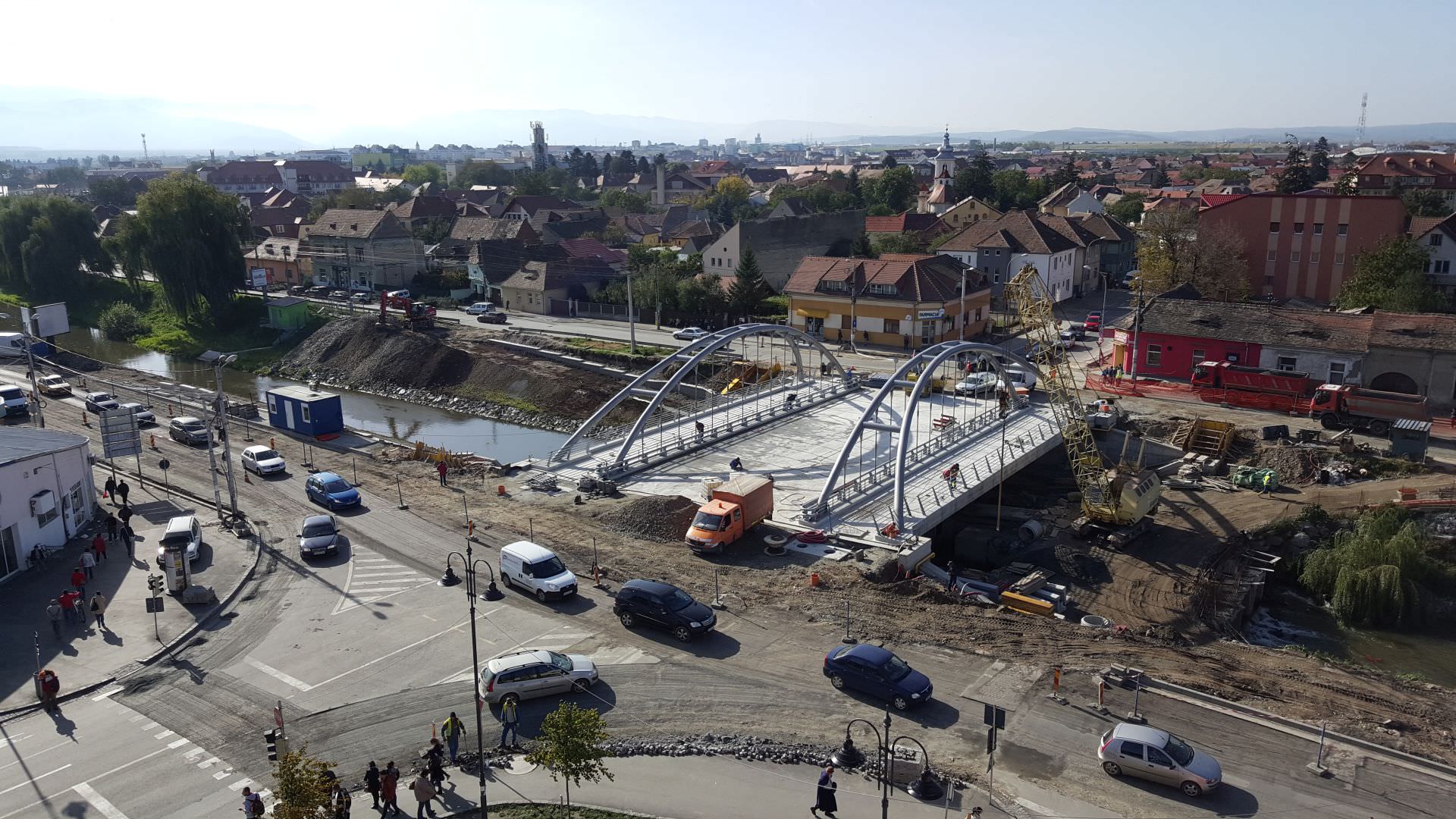 VIDEO – FOTO Inaugurările marilor proiecte. Se deschid mai rapid podul peste Cibin și viaductul de pe Kogălniceanu!