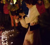 foto video o mireasă din sibiu a plecat de la nuntă şi a venit la protestele din piaţa mare