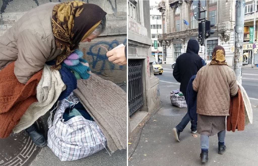 poveste emoționantă bătrâna care vinde veste pe străzile capitalei ca să strângă bani pentru tratamentul soțului ei