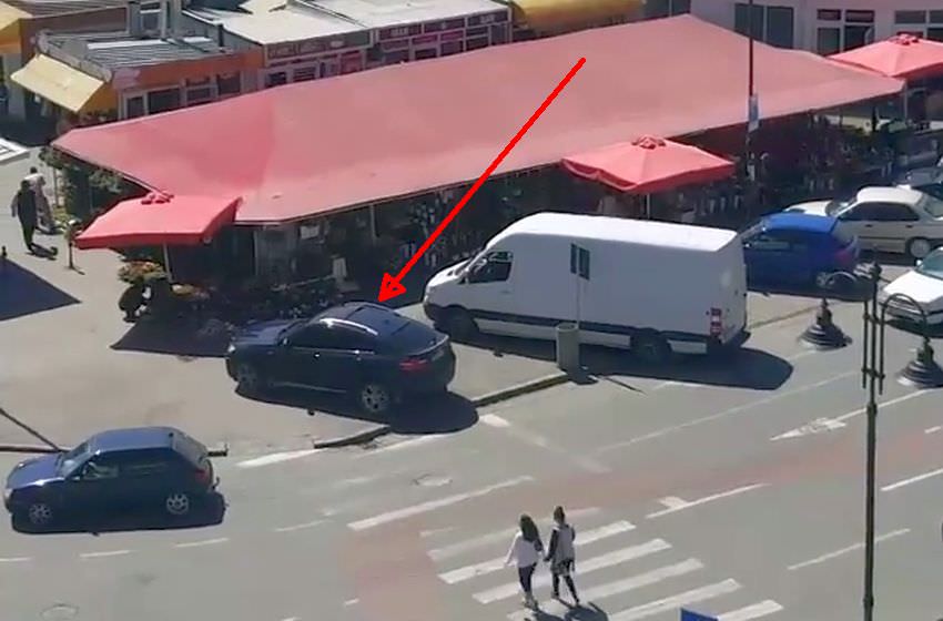 video foto ”barosan” cu x6 pe trotuar la piața cibin. cine îl recunoaște pe ”meseriaș”?