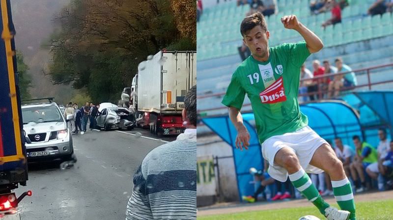 FOTO – Fotbalist de la Voința Sibiu, implicat într-un accident pe Valea Oltului