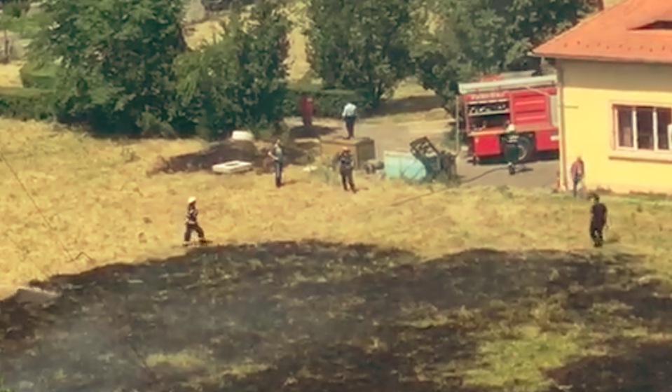 video – incendiu de vegetație pe strada oituz pe o suprafață de peste 800 metri pătrați