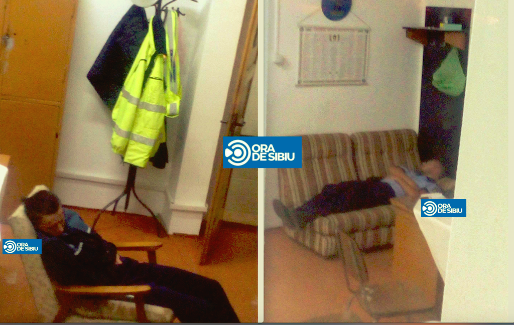 foto – polițiștii dorm în post în timpul programului la ocna sibiului. ipj a declanșat o anchetă