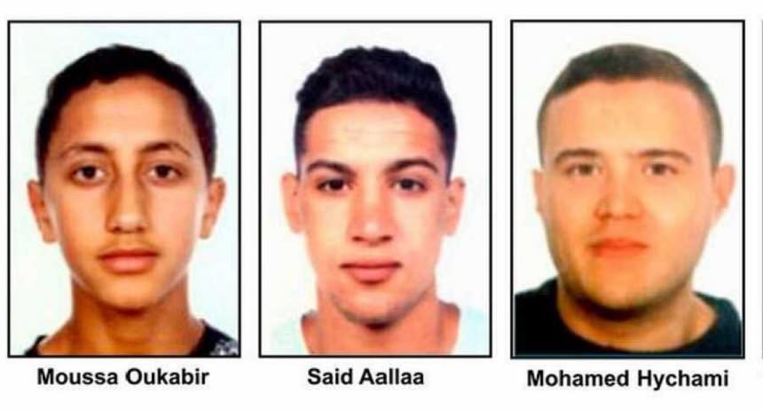 foto atacul terorist din barcelona – cei trei marocani uciși de poliție au fost identificați