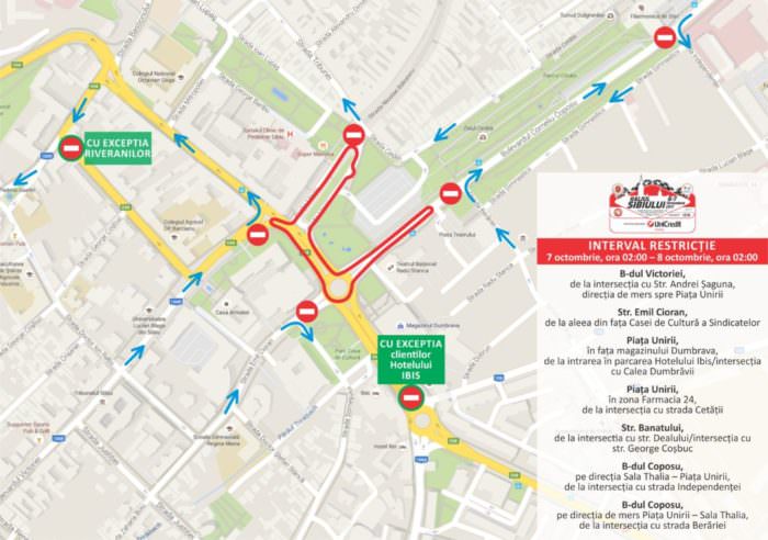 superspeciala raliului sibiului închide străzile din centrul orașului. harta cu rutele alternative