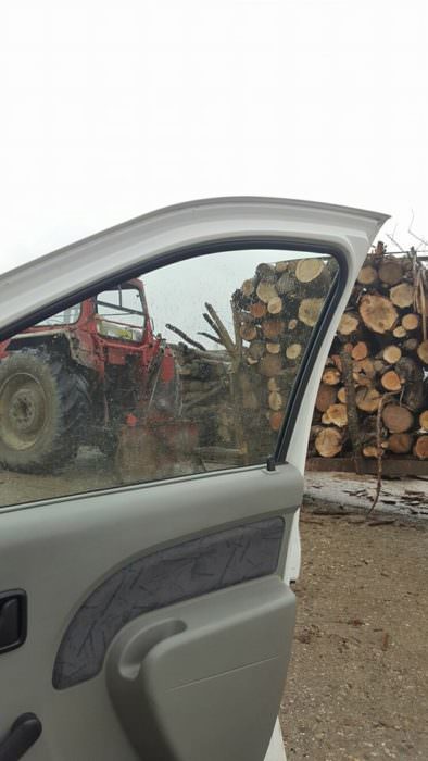 foto - transport de lemne furate descoperit de polițiști la colun