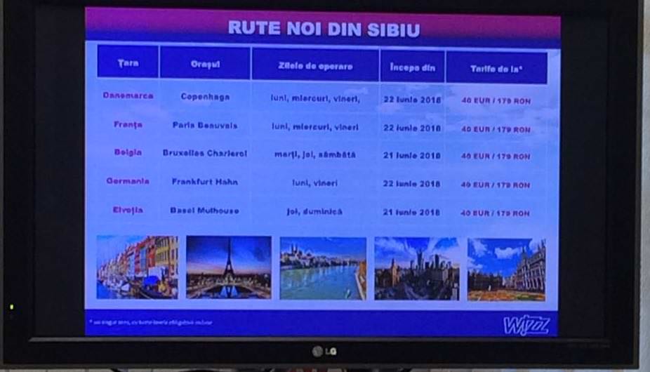 video - wizz air a anunțat noile rute din sibiu. sunt către franța, elveția, danemarca și germania