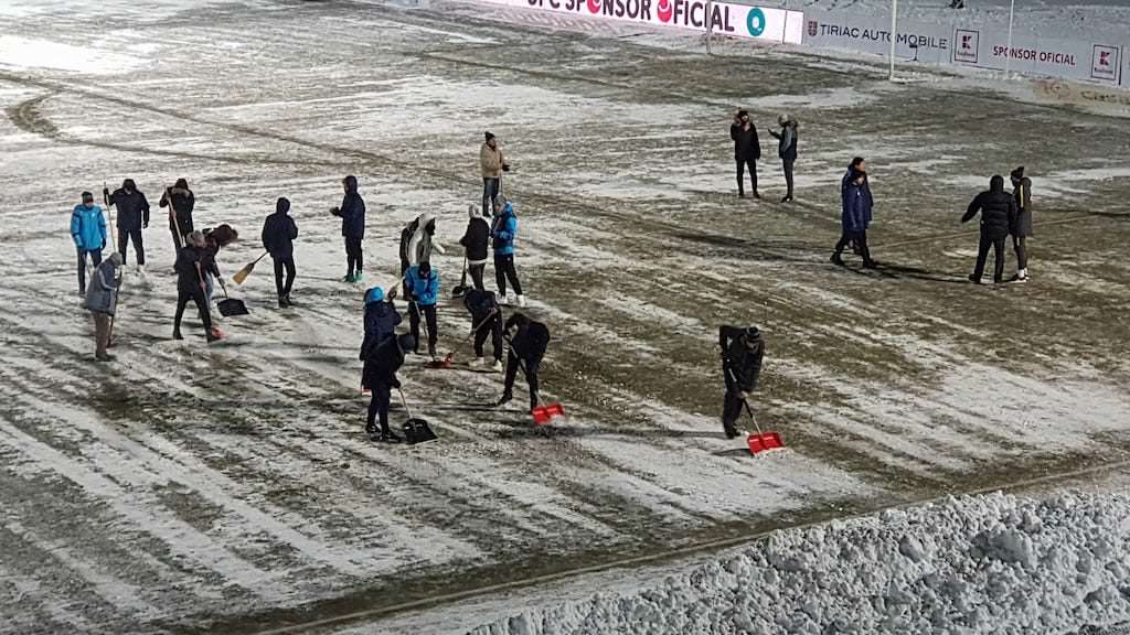 update video foto meciul fc hermannstadt - fcsb s-a amânat pentru joi