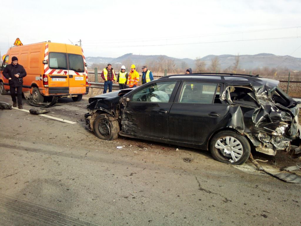 video foto accident în lanț pe dn14. trafic blocat total