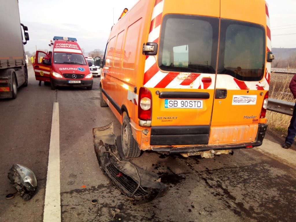 video foto accident în lanț pe dn14. trafic blocat total