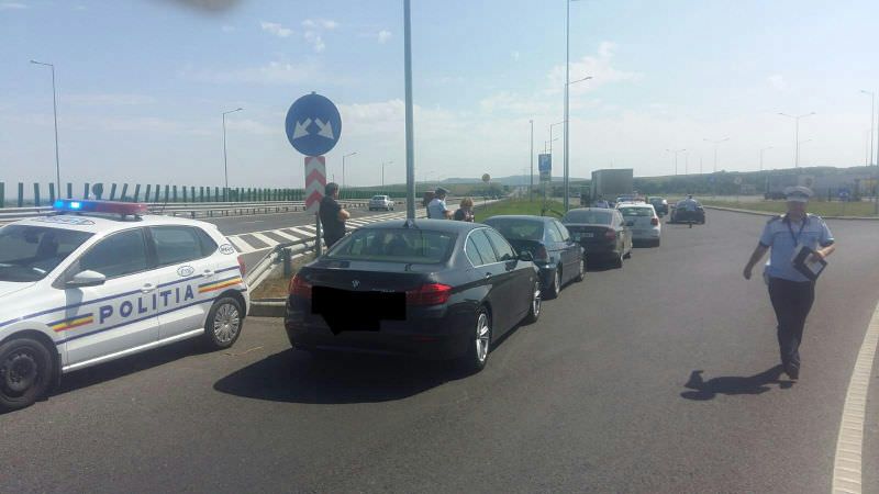 sute de vitezomani prinși pe autostrada sibiu - deva. unul avea aproape 200 km/h