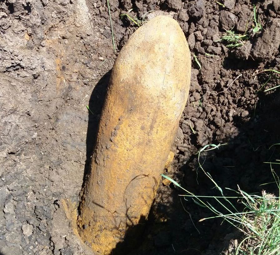 foto - bombă de aviație de 150 de kilograme găsită la cristian