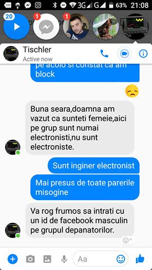 Sibiancă dată afară de pe un grup de Facebook pentru că este femeie