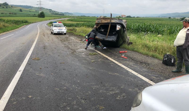 FOTO Accident grav pe DN14 la Dumbrăveni