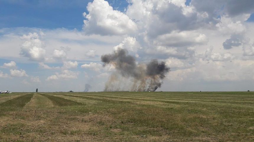 accident aviatic în românia - un mig-21 lancer s-a prăbușit în timpul unul show aviatic la baza aeriană borcea