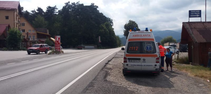 FOTO Accident pe DN7 la Boița - Copil lovit de o mașină