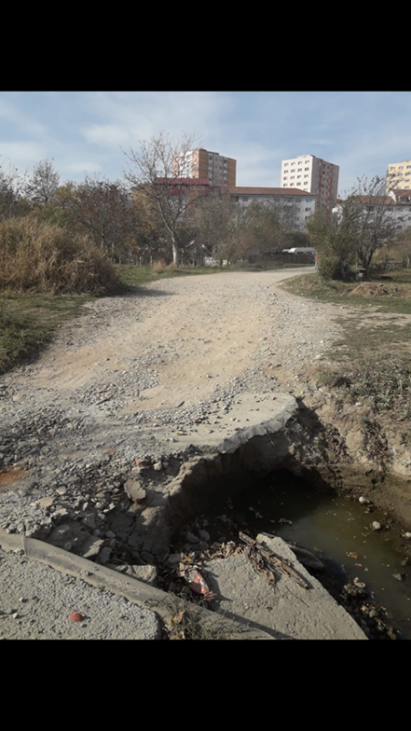 FOTO Un pod care face legătura între Sibiu și Șelimbăr stă să cadă - Reacția autorităților