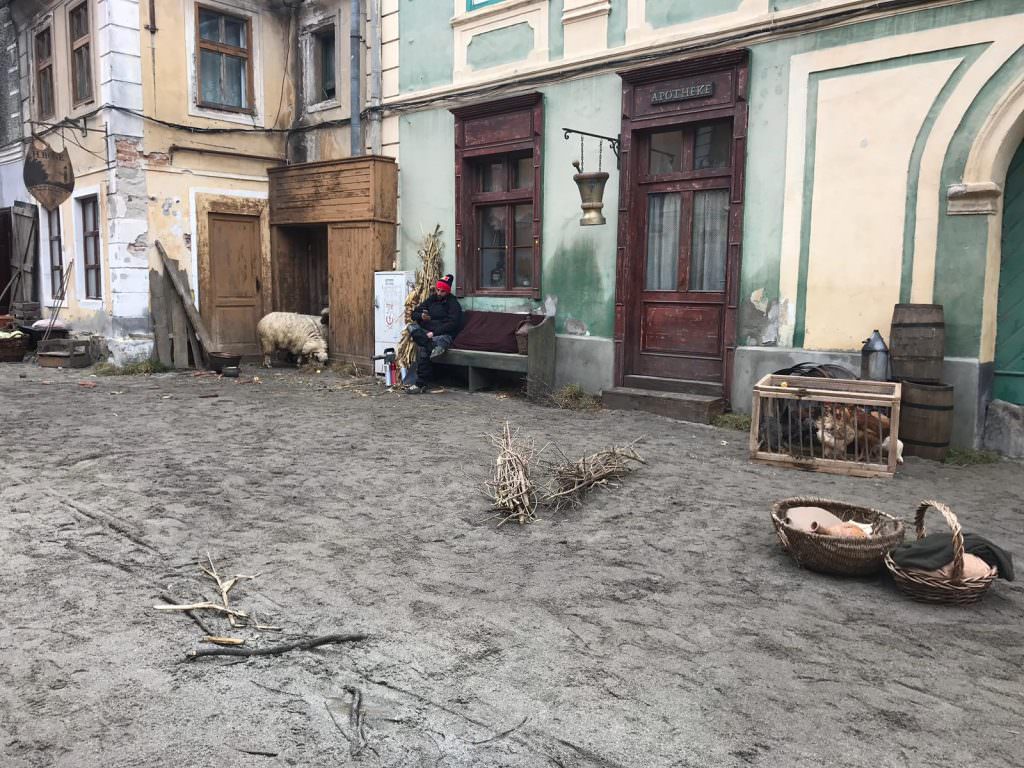 foto sibiu - platou de filmare pentru o reclamă la o mașină de lux