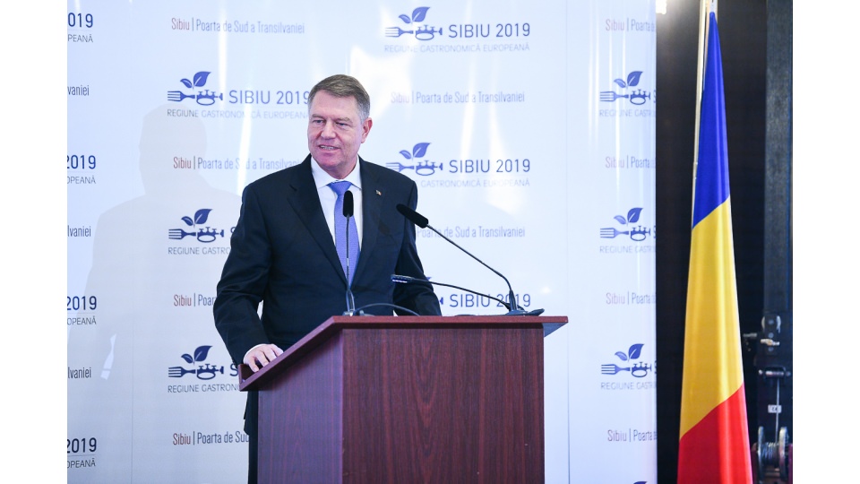 psd sibiu - iohannis s-a dezis de sibieni la lansarea "sibiu regiune gastronomică europeană"