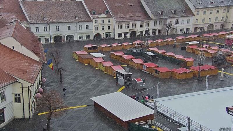 Video Foto - Ninge tare la Sibiu și Păltiniș. Prognoza meteo s-a schimbat