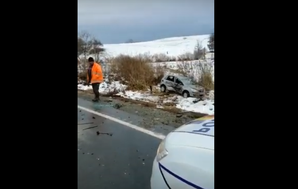 video accident grav pe dn1 – două mașini s-au izbit