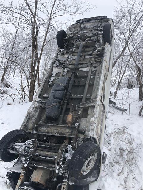 FOTO Accident ca în filme cu final fericit, la Porumbacu de Sus