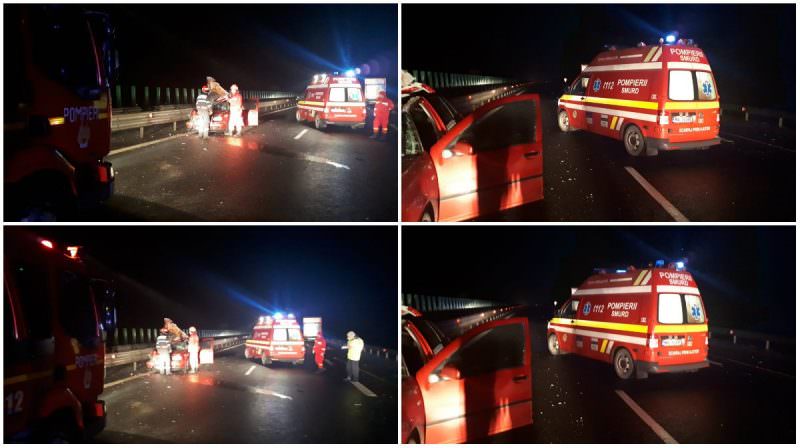 foto accident cu doi morți și doi răniți pe autostrada a1 sibiu-orăștie