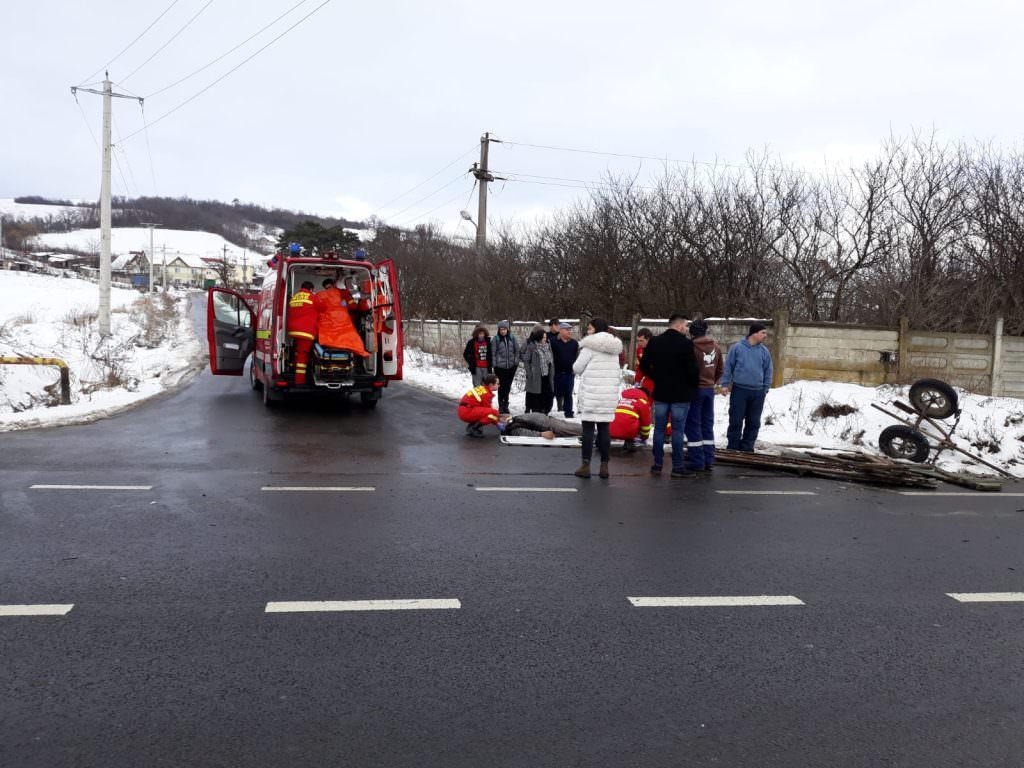 update foto cal ucis într-un accident pe dn14 la viile sibiului