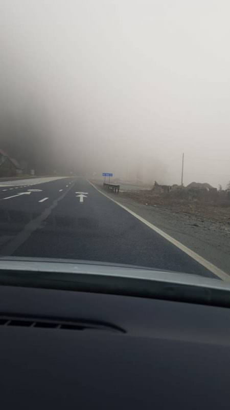 foto ceață densă pe valea oltului și dn1