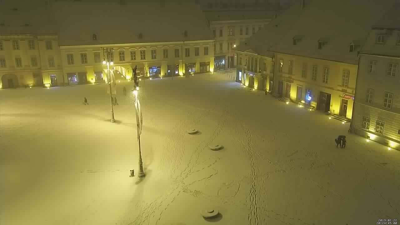 video foto - iarna s-a reîntors la sibiu. ninge puternic și pe autostrada sibiu - sebeș