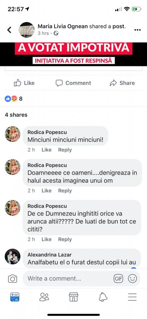 medicul sibian livia ognean, certat pe facebook de fiica senatorului de sibiu care a votat împotriva măririi alocației