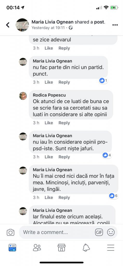 medicul sibian livia ognean, certat pe facebook de fiica senatorului de sibiu care a votat împotriva măririi alocației
