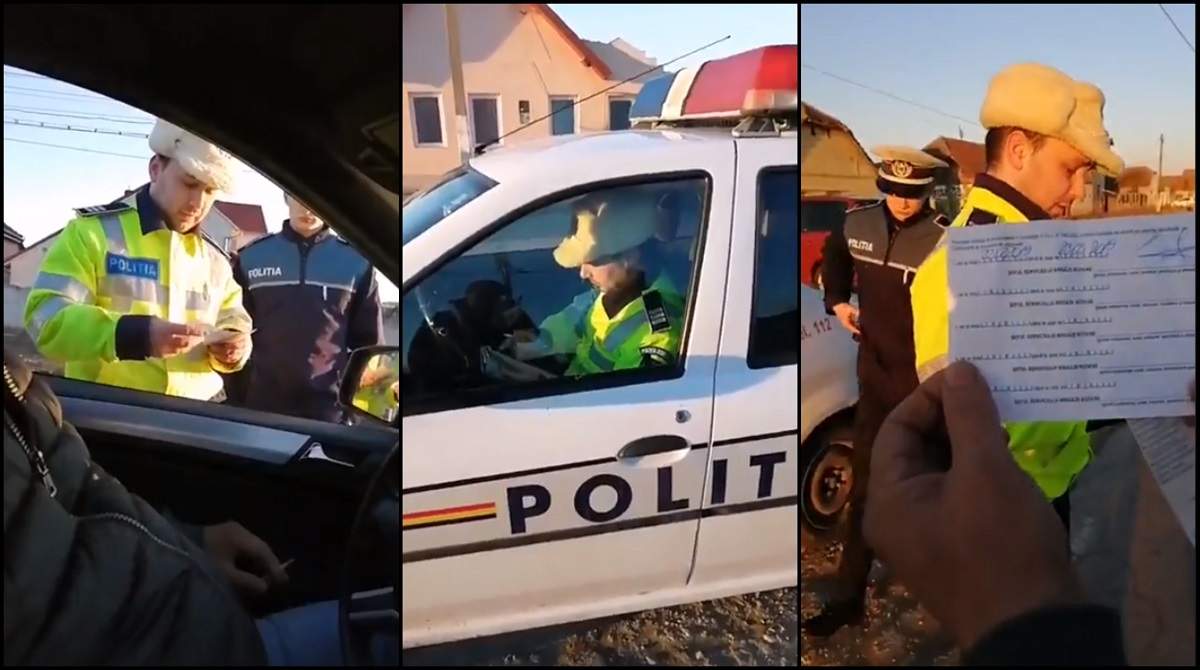 video polițiști umiliți și jigniți în trafic de doi bărbați. imaginile au fost live pe facebook