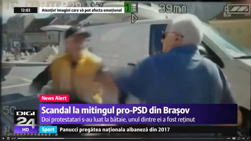 doi bărbați s-au încăierat la mitingul psd de la brașov